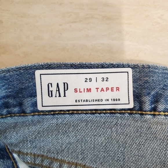 Gap Slim Taper Jeans Mens 29x32 Light wash - Picture 3 of 12